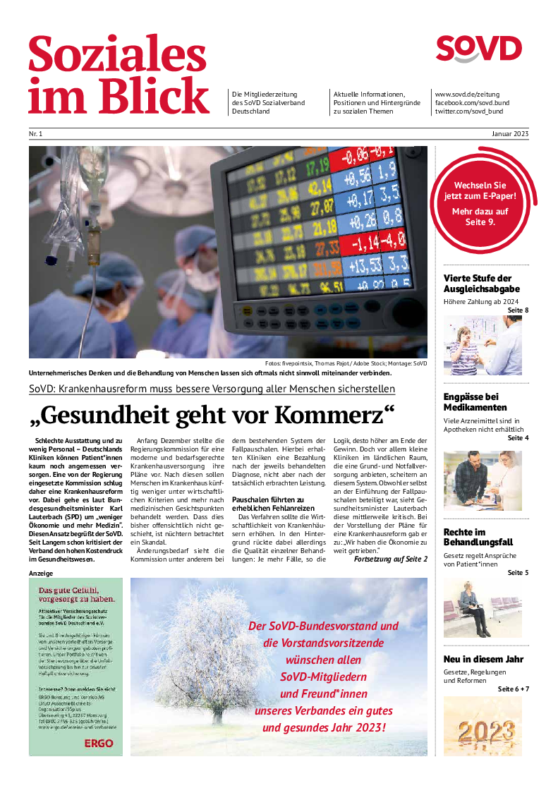 SoVD-Zeitung 01/2023 (Mitteldeutschland, Mecklenburg-Vorpommern)
