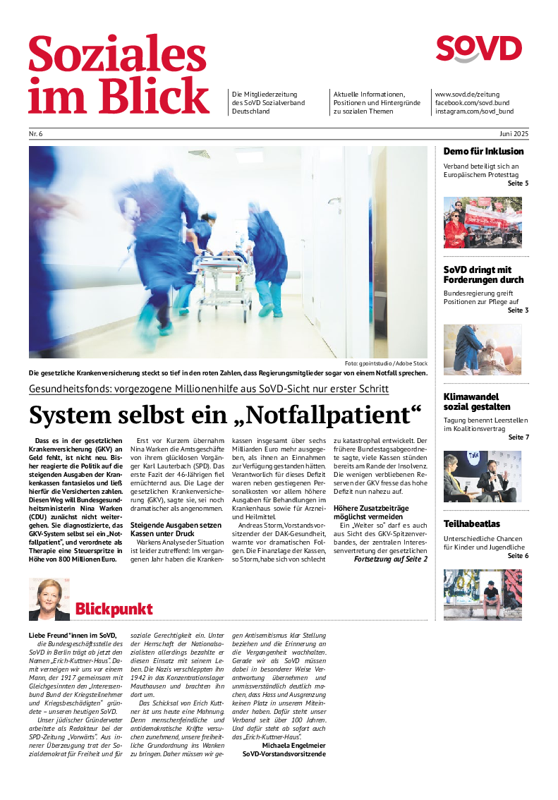 SoVD-Zeitung 06/2025 (Mitteldeutschland, Mecklenburg-Vorpommern)